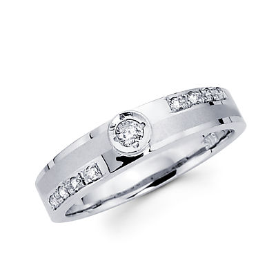 14k White Gold Diamond Three 3 Trio Wedding Ring Set eBay